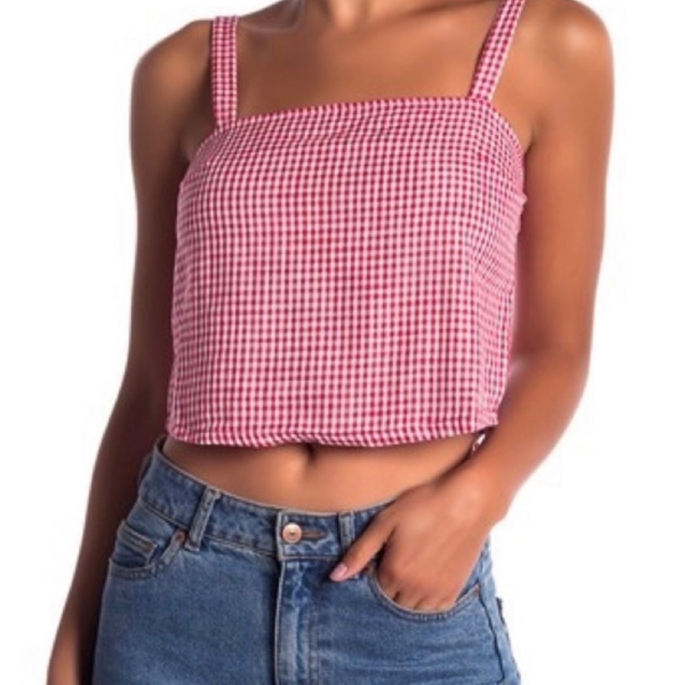 Ten Sixty Sherman plaid crop top